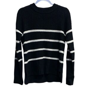 SO Black & White Striped‎ Chunky Knit Sweater | Size Small